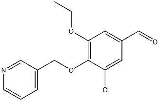 3-CHLORO-5-ETHOXY-4-(PYRIDIN-3-YLMETHOXY)BENZALDEHYDE Struktur