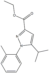 5-ISOPROPYL-1-O-TOLYL-1H-PYRAZOLE-3-CARBOXYLIC ACID ETHYL ESTER Struktur