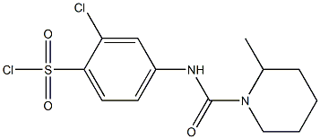 2-CHLORO-4-[(2-METHYL-PIPERIDINE-1-CARBONYL)-AMINO]-BENZENESULFONYL CHLORIDE Struktur