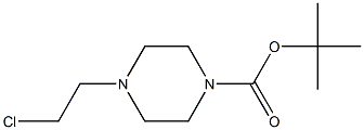 TERT-BUTYL 4-(2-CHLOROETHYL)TETRAHYDRO-1(2H)-PYRAZINECARBOXYLATE Struktur