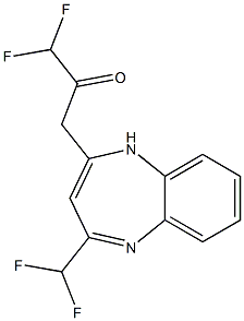 2-(3,3-DIFLUOROACETONYL)-4-DIFLUOROMETHYL-1H-BENZO-[B]-1,4-DIAZEPINE Struktur