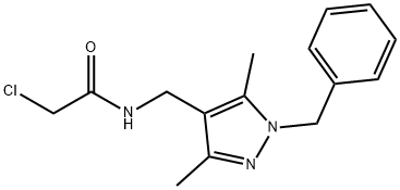 N-[(1-BENZYL-3,5-DIMETHYL-1H-PYRAZOL-4-YL)METHYL]-2-CHLOROACETAMIDE Struktur