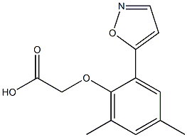 2-(2-(ISOXAZOL-5-YL)-4,6-DIMETHYLPHENOXY)ACETIC ACID Struktur