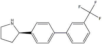 (2R)-2-(4-[3-(TRIFLUOROMETHYL)PHENYL]PHENYL)PYRROLIDINE Struktur