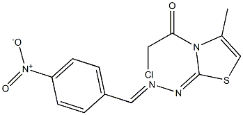 4-NITROBENZALDEHYDE [(2E)-3-(CHLOROACETYL)-4-METHYL-1,3-THIAZOL-2(3H)-YLIDENE]HYDRAZONE Struktur