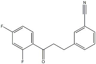 3-(3-CYANOPHENYL)-2',4'-DIFLUOROPROPIOPHENONE Struktur