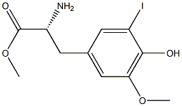 METHYL (2R)-2-AMINO-3-(4-HYDROXY-3-IODO-5-METHOXYPHENYL)PROPANOATE Struktur