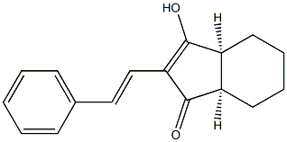 CIS-3-HYDROXY-2-STYRYL-3A,4,5,6,7,7A-HEXAHYDROINDEN-1-ONE Struktur