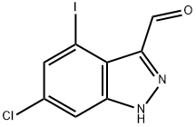 6-CHLORO-4-IODO (1H)INDAZOLE CARBOXALDEHYDE Struktur