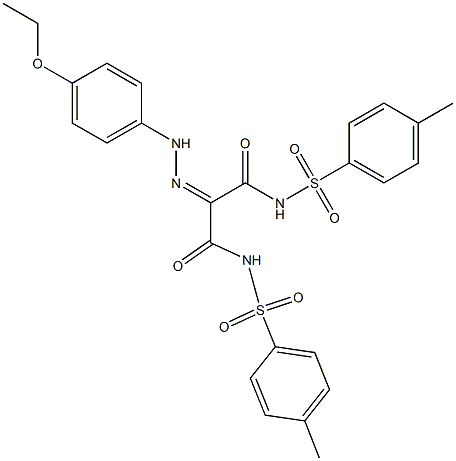 2-(2-(4-ETHOXYPHENYL)HYDRAZONO)-N1,N3-BIS(P-TOLYLSULFONYL)MALONAMIDE Struktur