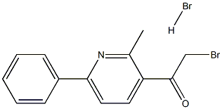 2-BROMO-1-(2-METHYL-6-PHENYLPYRIDIN-3-YL)ETHANONE HYDROBROMIDE Struktur