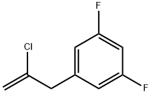 2-CHLORO-3-(3,5-DIFLUOROPHENYL)-1-PROPENE Struktur