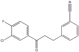 3'-CHLORO-3-(3-CYANOPHENYL)-4'-FLUOROPROPIOPHENONE Struktur