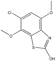 6-CHLORO-4,7-DIMETHOXY-2-HYDROXYBENZOTHIAZOLE Struktur