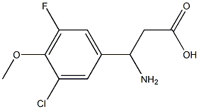 3-AMINO-3-(3-CHLORO-5-FLUORO-4-METHOXY-PHENYL)-PROPIONIC ACID Struktur