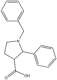 1-BENZYL-2-PHENYLPYRROLIDINE-3-CARBOXYLIC ACID Struktur