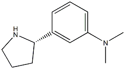 (S)-N,N-DIMETHYL-3-(PYRROLIDIN-2-YL)BENZENAMINE Struktur