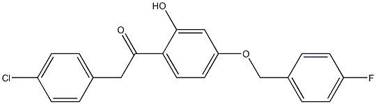 1-(4-(4-FLUOROBENZYLOXY)-2-HYDROXYPHENYL)-2-(4-CHLOROPHENYL)ETHANONE Struktur