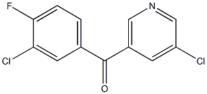 3-CHLORO-5-(3-CHLORO-4-FLUOROBENZOYL)PYRIDINE Struktur