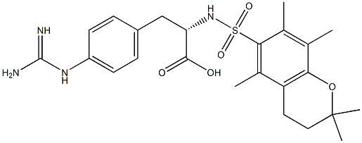 H-PHE(4-GUAD-PMC)-OH Struktur