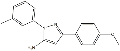 3-(4-METHOXYPHENYL)-1-(3-METHYLPHENYL)-1H-PYRAZOL-5-AMINE Struktur