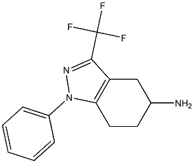 5-AMINO-4,5,6,7-TETRAHYDRO-1-PHENYL-3-TRIFLUOROMETHYL-1H-INDAZOLE Struktur