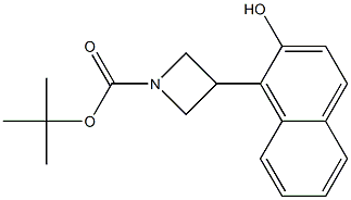 1-BOC-3-(2-HYDROXY-NAPHTHALEN-1-YL)-AZETIDINE Struktur