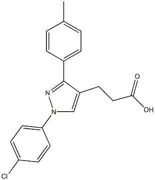 3-(1-(4-CHLOROPHENYL)-3-P-TOLYL-1H-PYRAZOL-4-YL)PROPANOIC ACID Struktur