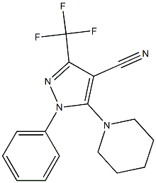 4-CYANO-1-PHENYL-5-(PIPERIDIN-1-YL)-3-(TRIFLUOROMETHYL)PYRAZOLE Struktur