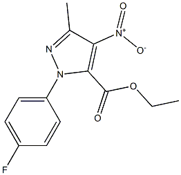 1-(4-FLUOROPHENYL)-3-METHYL-4-NITRO-1H-PYRAZOLE-5-CARBOXYLIC ACID ETHYL ESTER Struktur