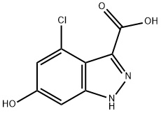 4-CHLORO-6-HYDROXY-3-(1H)INDAZOLE CARBOXYLIC ACID Struktur