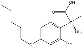 (2R)-2-AMINO-2-(2-FLUORO-4-PENTYLOXYPHENYL)PROPANOIC ACID Struktur