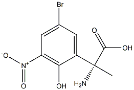 (2R)-2-AMINO-2-(5-BROMO-2-HYDROXY-3-NITROPHENYL)PROPANOIC ACID Struktur