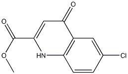 2-QUINOLINECARBOXYLIC ACID, 6-CHLORO-1,4-DIHYDRO-4-OXO-, METHYL ESTER Struktur