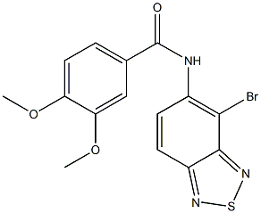 N-(4-BROMO-2,1,3-BENZOTHIADIAZOL-5-YL)-3,4-DIMETHOXYBENZAMIDE Struktur