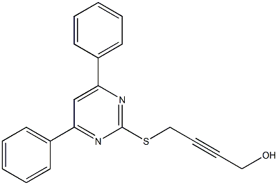 4-[(4,6-DIPHENYLPYRIMIDIN-2-YL)THIO]BUT-2-YN-1-OL Struktur