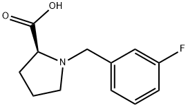 1-(3-FLUOROBENZYL)PYRROLIDINE-2-CARBOXYLIC ACID Struktur