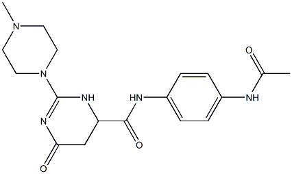 N-(4-ACETAMIDOPHENYL)-2-(4-METHYLPIPERAZIN-1-YL)-6-OXO-3,4,5,6-TETRAHYDROPYRIMIDINE-4-CARBOXAMIDE Struktur