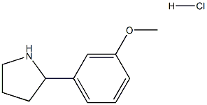 2-(3-METHOXY-PHENYL)-PYRROLIDINE, HYDROCHLORIDE Struktur