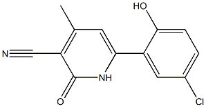 6-(5-CHLORO-2-HYDROXYPHENYL)-1,2-DIHYDRO-4-METHYL-2-OXOPYRIDINE-3-CARBONITRILE Struktur