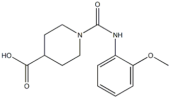 1-([(2-METHOXYPHENYL)AMINO]CARBONYL)PIPERIDINE-4-CARBOXYLIC ACID Struktur