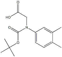 (S)-(BOC)-3,4-DIMETHYLPHENYLGLYCINE Struktur