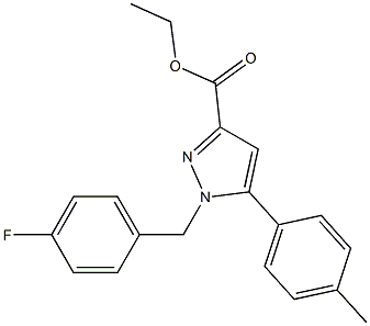 ETHYL 1-(4-FLUOROBENZYL)-5-P-TOLYL-1H-PYRAZOLE-3-CARBOXYLATE Struktur