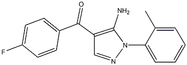 (5-AMINO-1-O-TOLYL-1H-PYRAZOL-4-YL)(4-FLUOROPHENYL)METHANONE Struktur