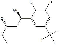 METHYL (3R)-3-AMINO-3-[3-CHLORO-2-FLUORO-5-(TRIFLUOROMETHYL)PHENYL]PROPANOATE Struktur