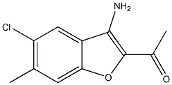 1-(3-AMINO-5-CHLORO-6-METHYL-BENZOFURAN-2-YL)-ETHANONE Struktur