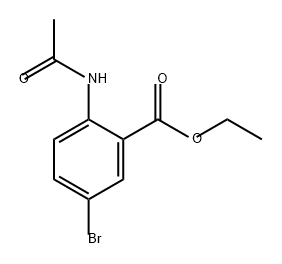 ETHYL 2-ACETAMIDO-5-BROMOBENZOATE Struktur