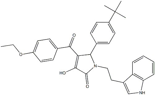 1-(2-(1H-INDOL-3-YL)ETHYL)-5-(4-TERT-BUTYLPHENYL)-4-(4-ETHOXYBENZOYL)-3-HYDROXY-1H-PYRROL-2(5H)-ONE Struktur