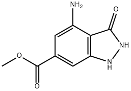 4-AMINO-3-HYDROXY-6-INDAZOLECARBOXYLIC ACID METHYL ESTER Struktur