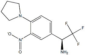 (1S)-2,2,2-TRIFLUORO-1-(3-NITRO-4-PYRROLIDINYLPHENYL)ETHYLAMINE Struktur